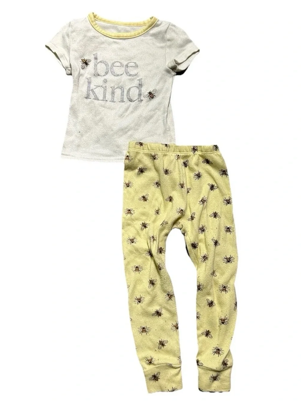 Toddler Girl Pajama Sets Bee Kind Unicorns Short Sleeve Pants Size 3T